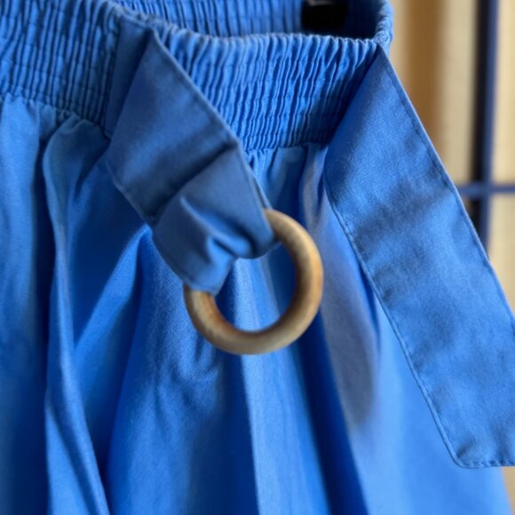 Vintage Girls Blue Full Skirt Ring Belt Detail - Picture 2 of 4